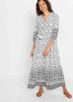 Robe longue en viscose fluide