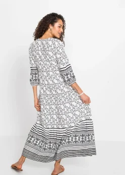 Robe longue en viscose fluide