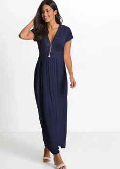 Robe longue en viscose fluide