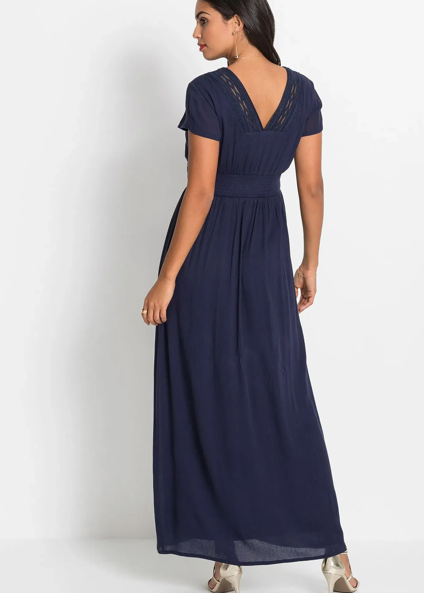 Robe longue en viscose fluide