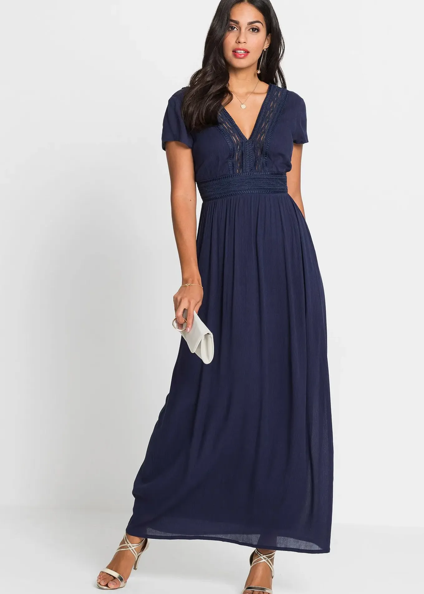 Robe longue en viscose fluide