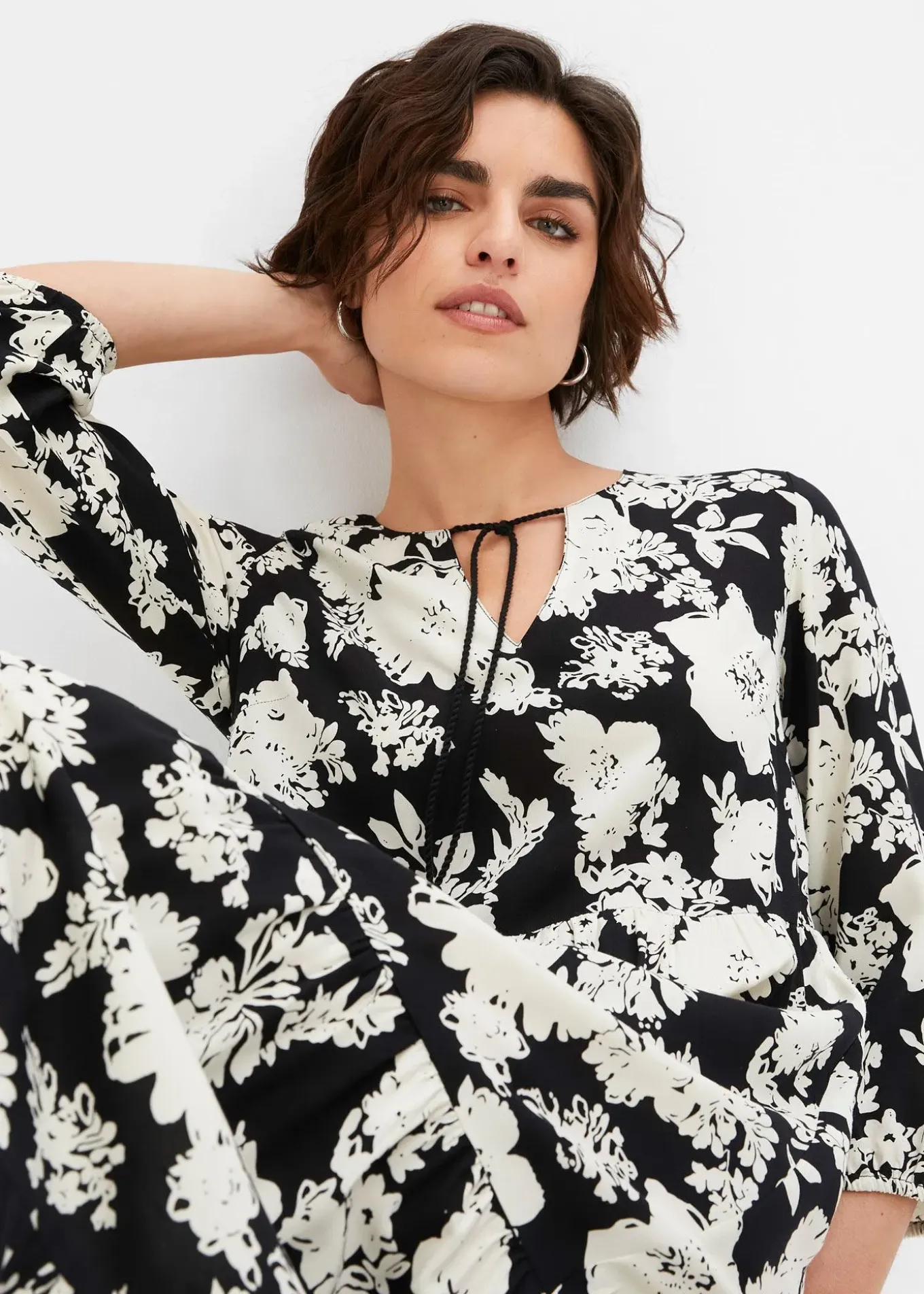 Robe longue en viscose fluide