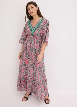 Robe longue en viscose fluide
