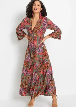 Robe longue en viscose fluide