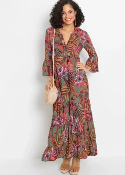 Robe longue en viscose fluide