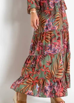 Robe longue en viscose fluide