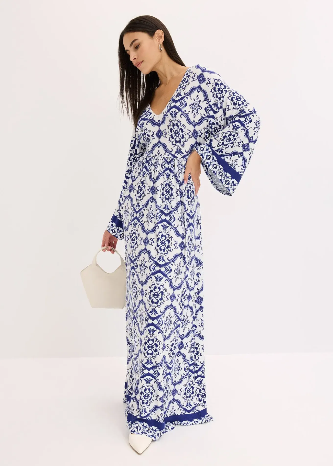 Robe longue et douce en jersey viscose