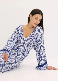 Robe longue et douce en jersey viscose