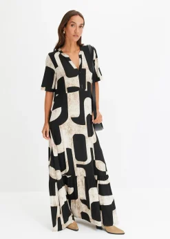 Robe longue et douce en jersey viscose