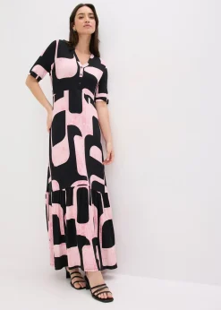 Robe longue et douce en jersey viscose
