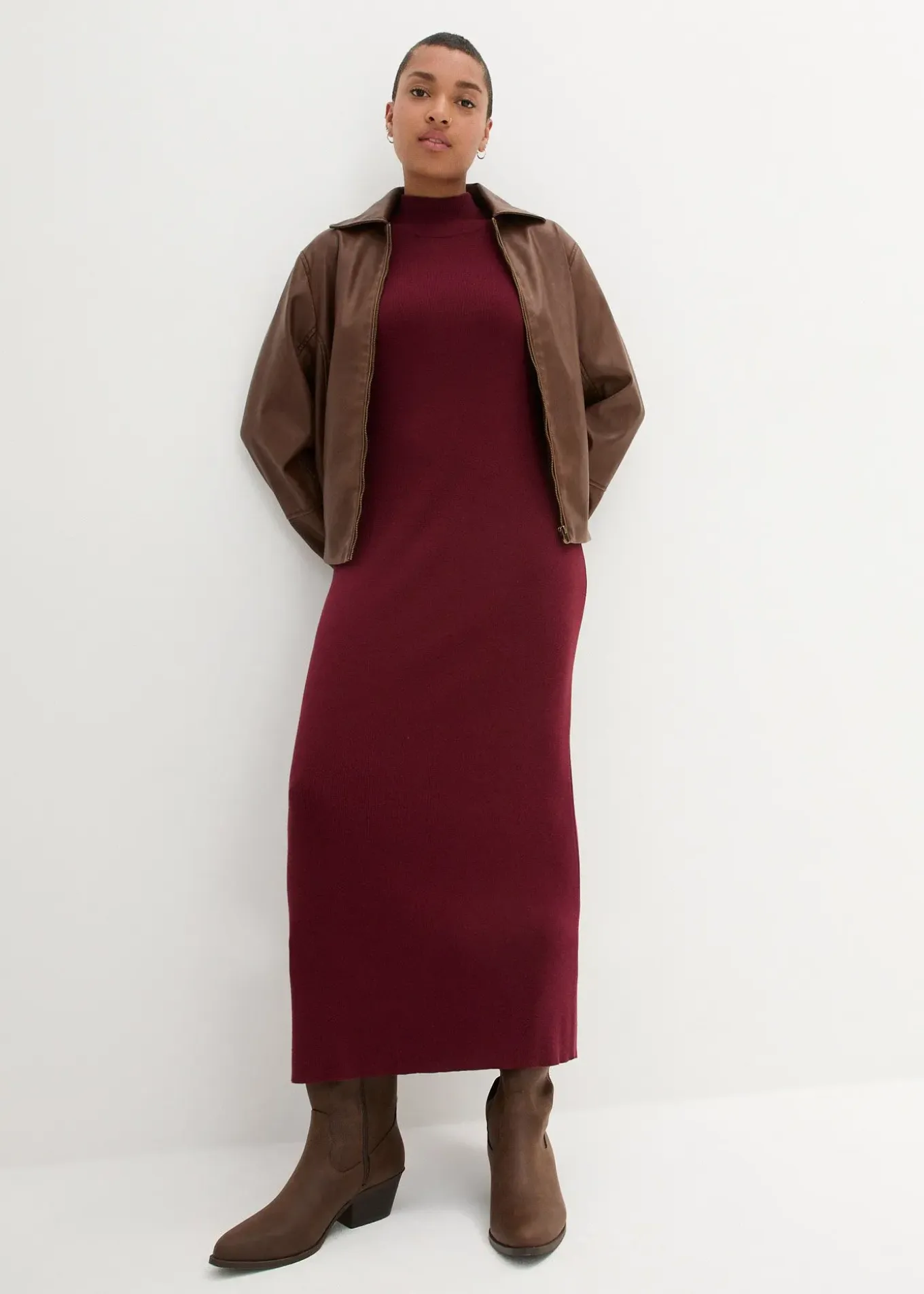 Robe longue et fluide en fine maille