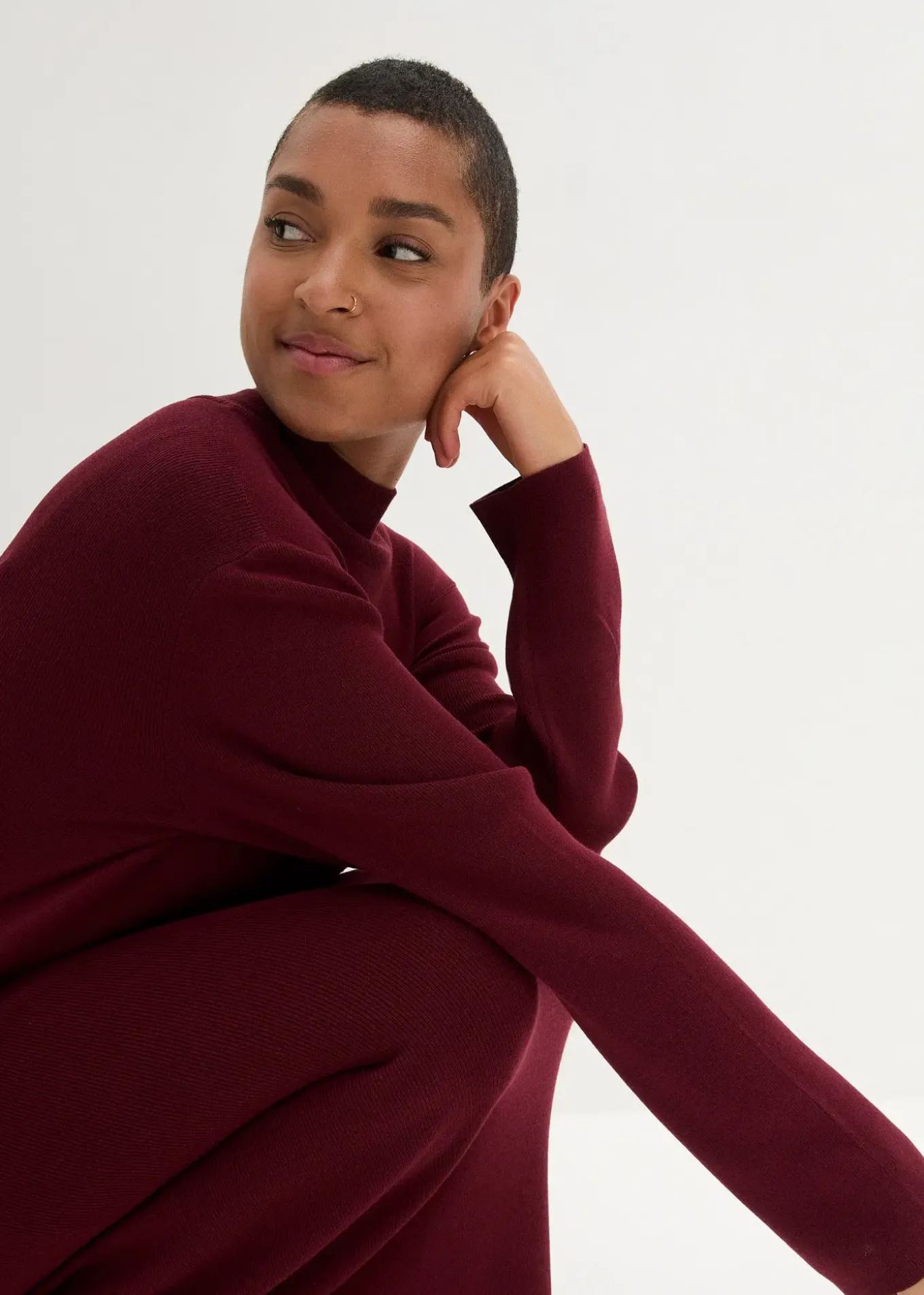 Robe longue et fluide en fine maille