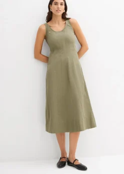 Robe midi à coutures verticales