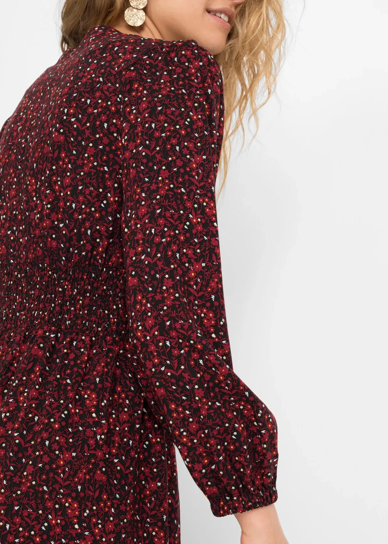 Robe midi à imprimé floral