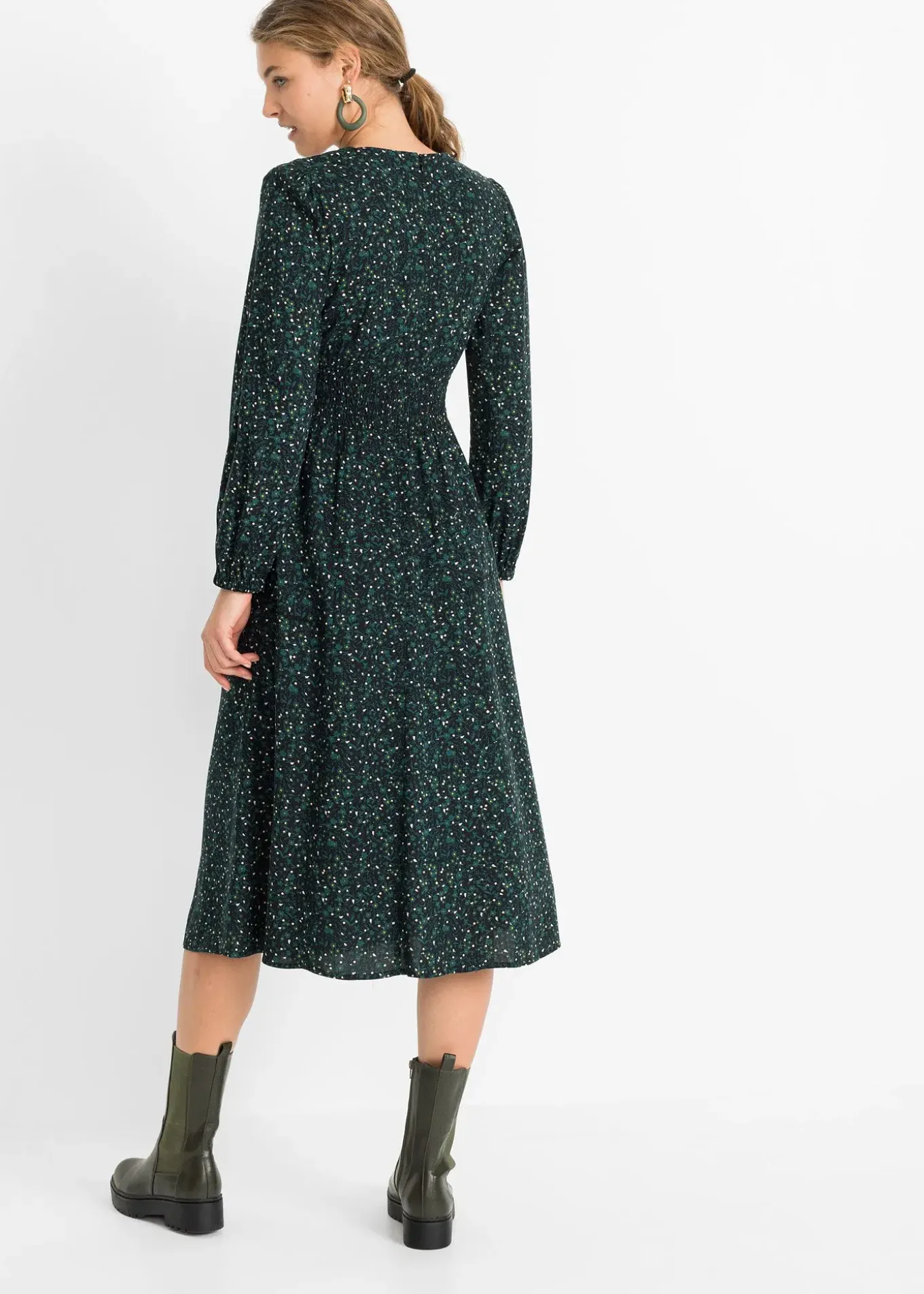 Robe midi à imprimé floral