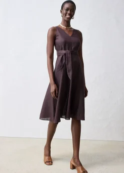 Robe midi 100% lin