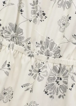 Robe midi à manches bouffantes