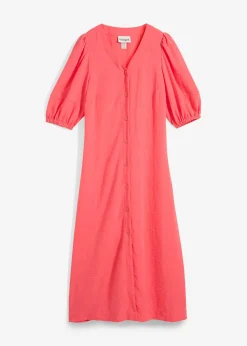 Robe midi à manches bouffantes