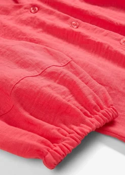 Robe midi à manches bouffantes