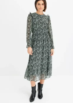 Robe midi à volants