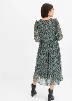 Robe midi à volants
