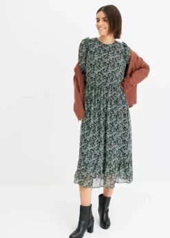 Robe midi à volants