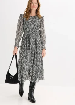 Robe midi à volants