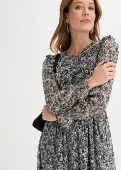 Robe midi à volants