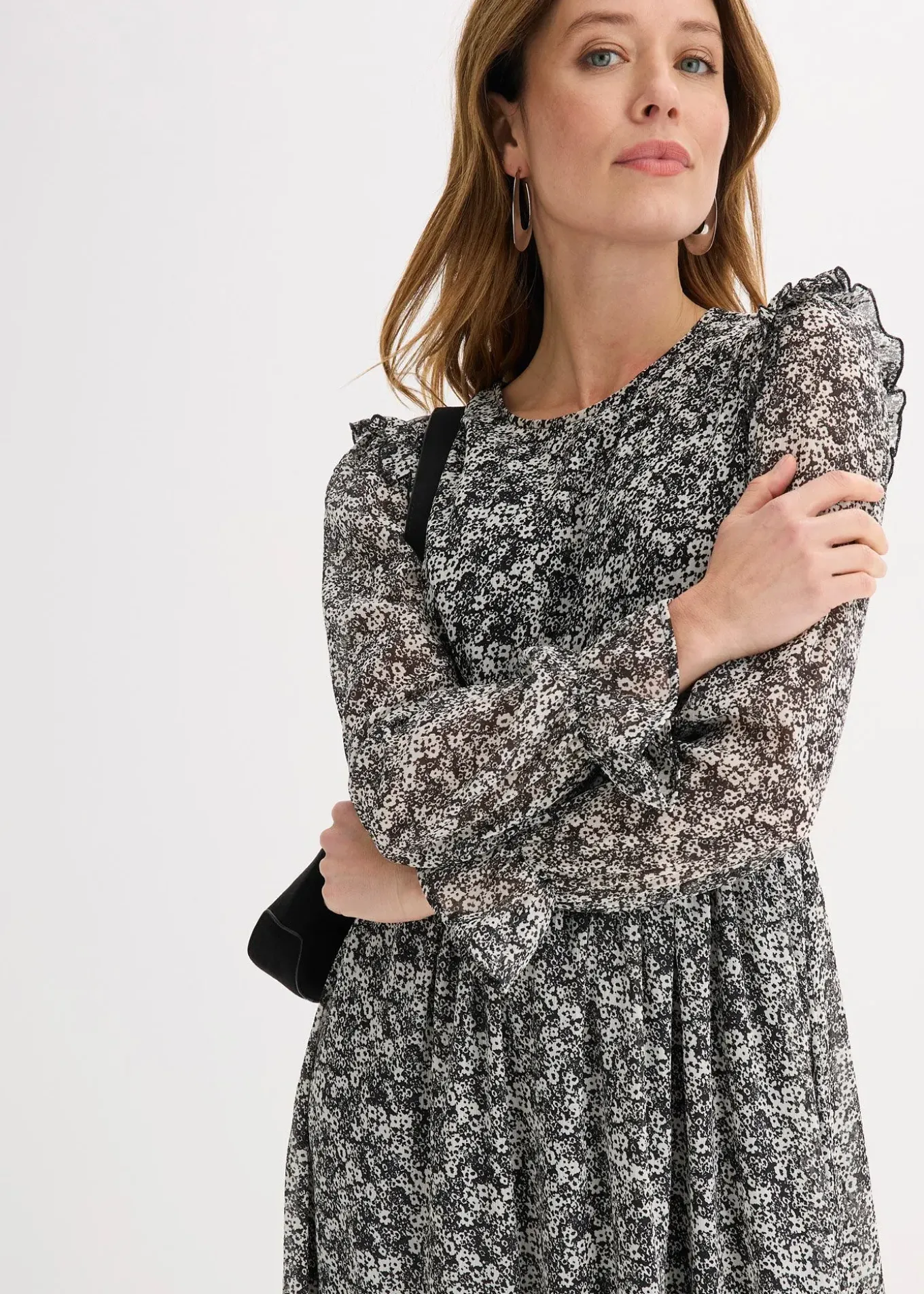 Robe midi à volants