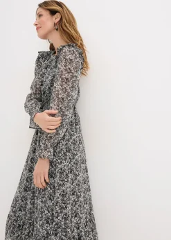 Robe midi à volants