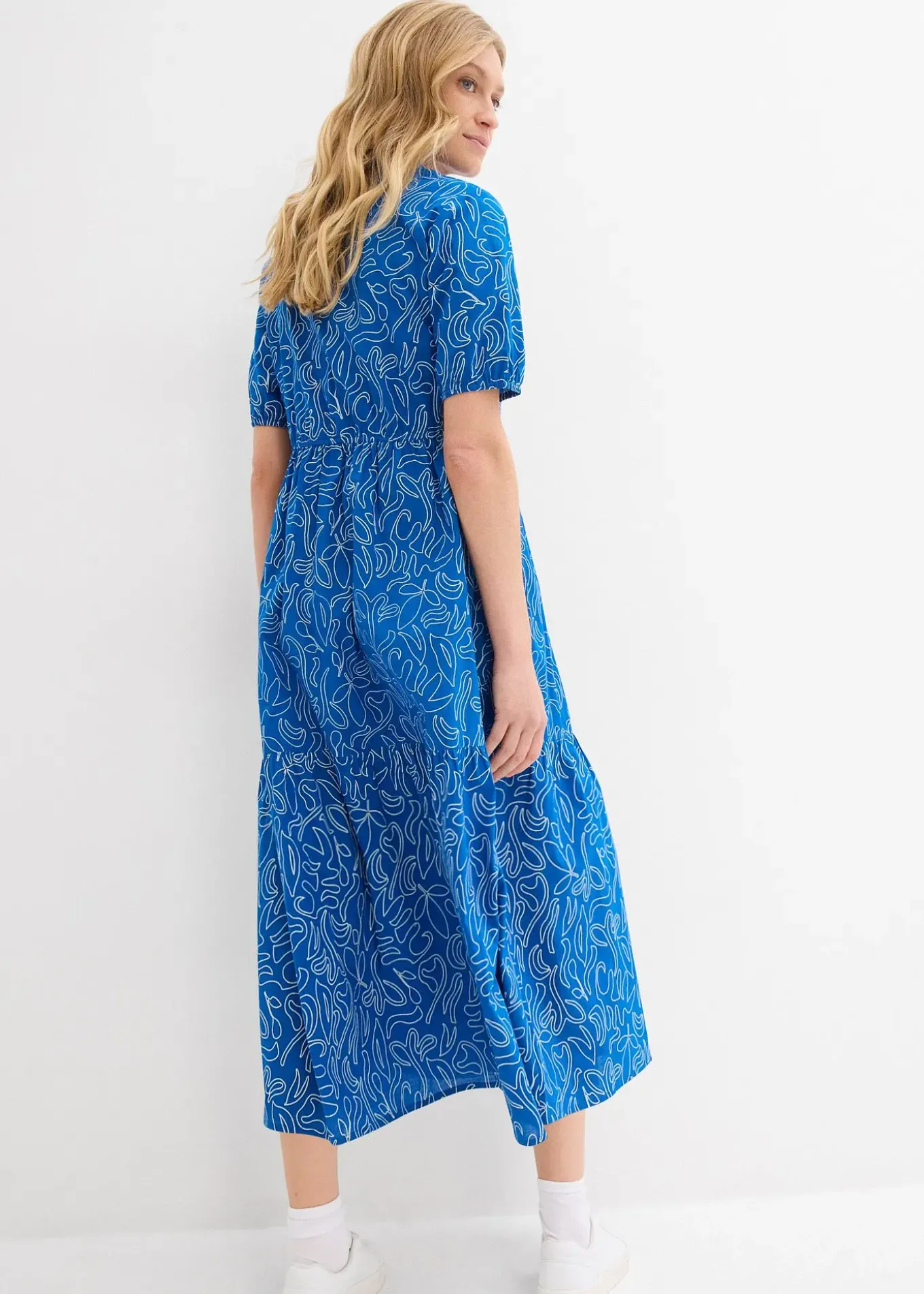 Robe midi ample, 100% coton