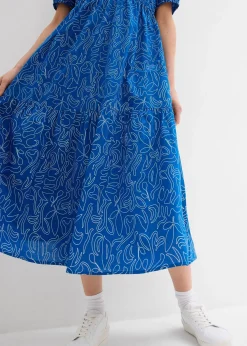 Robe midi ample, 100% coton