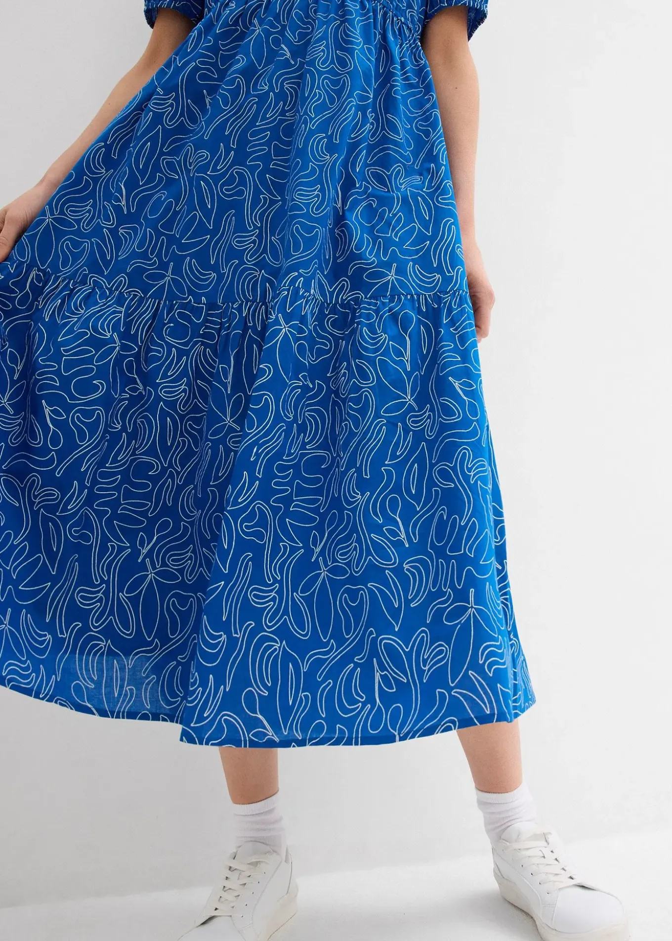 Robe midi ample, 100% coton