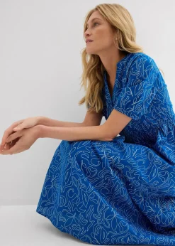 Robe midi ample, 100% coton