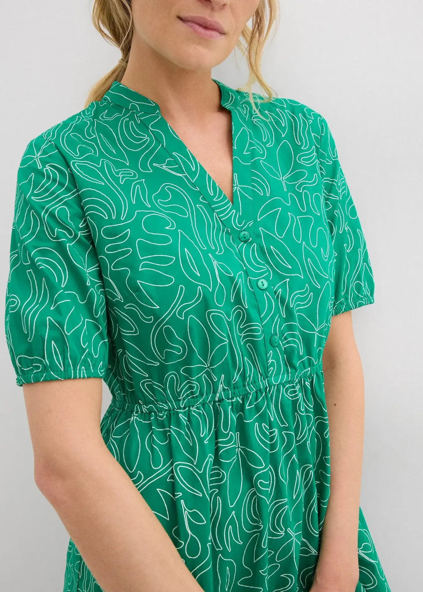 Robe midi ample, 100% coton