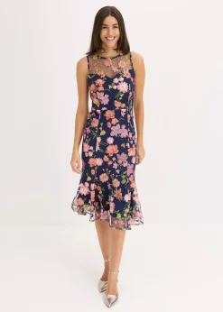 Robe midi avec broderies florales