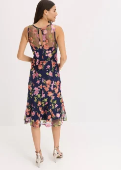 Robe midi avec broderies florales