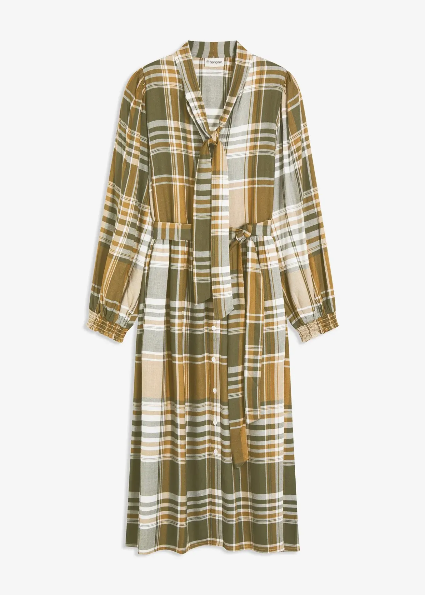 Robe midi avec col lavallière