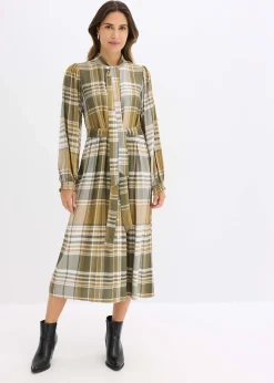 Robe midi avec col lavallière