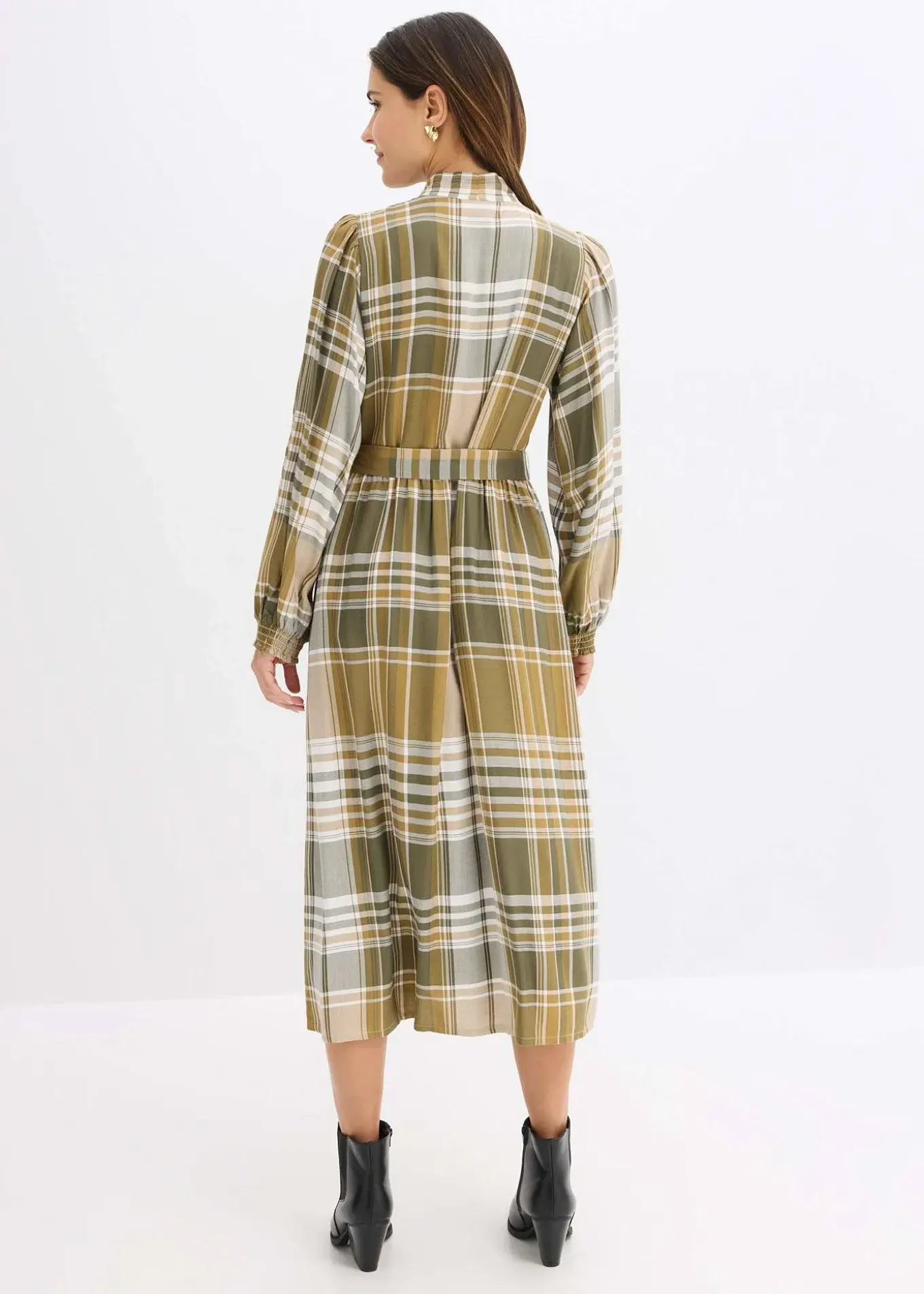 Robe midi avec col lavallière