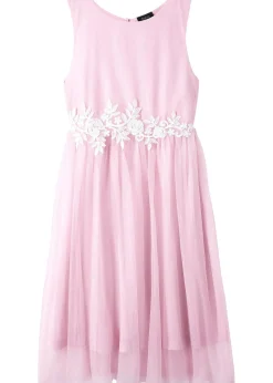 Robe midi avec empiècement dentelle