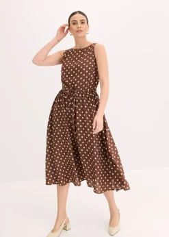 Robe midi avec lien à nouer