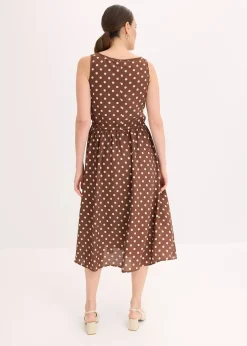 Robe midi avec lien à nouer