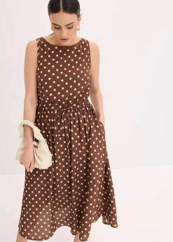 Robe midi avec lien à nouer