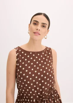 Robe midi avec lien à nouer