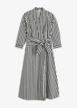 Robe midi avec lien à nouer