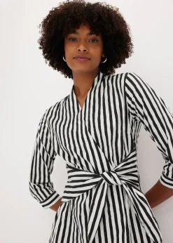 Robe midi avec lien à nouer