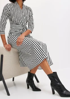 Robe midi avec lien à nouer