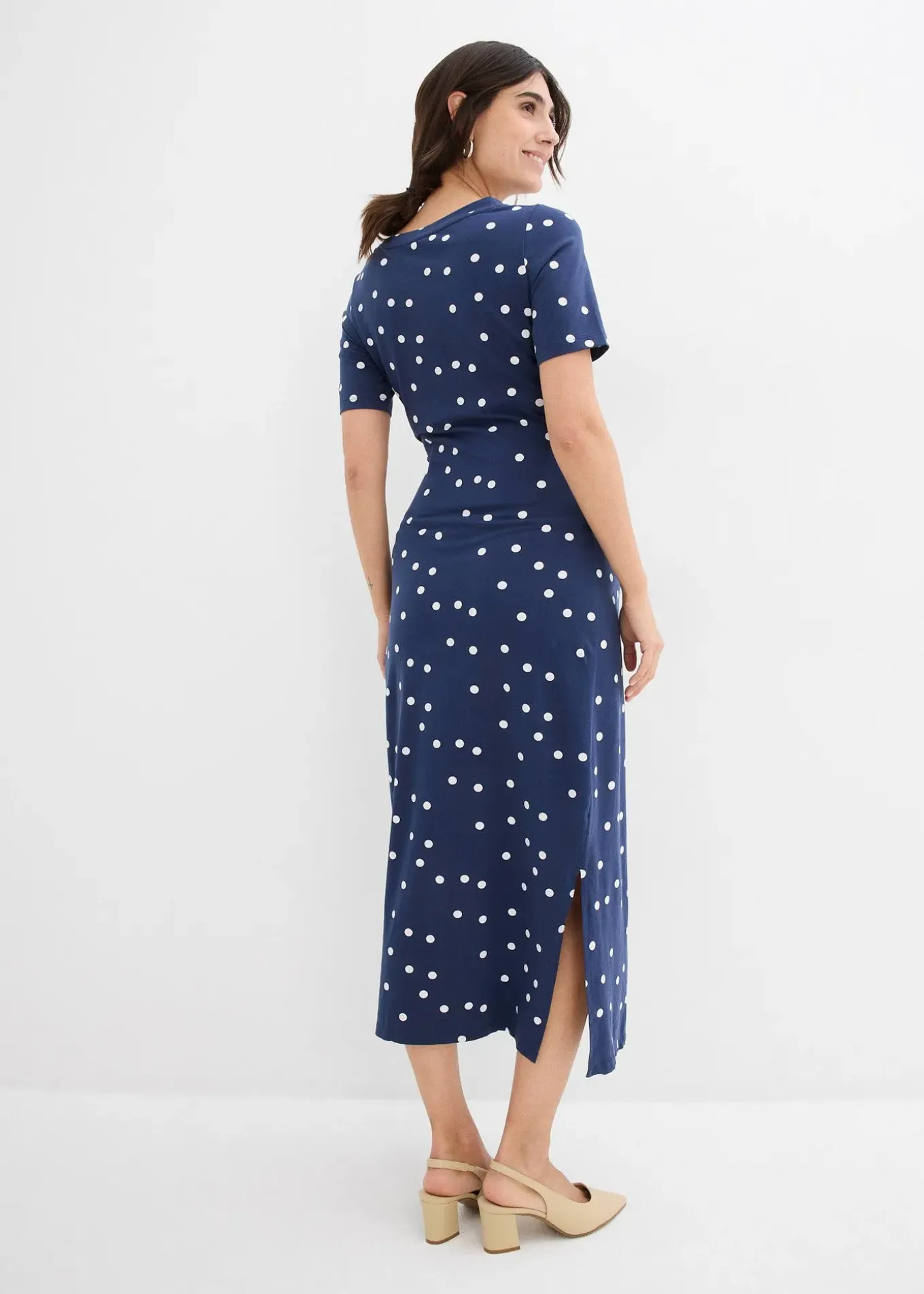 Robe midi de grossesse en jersey coton
