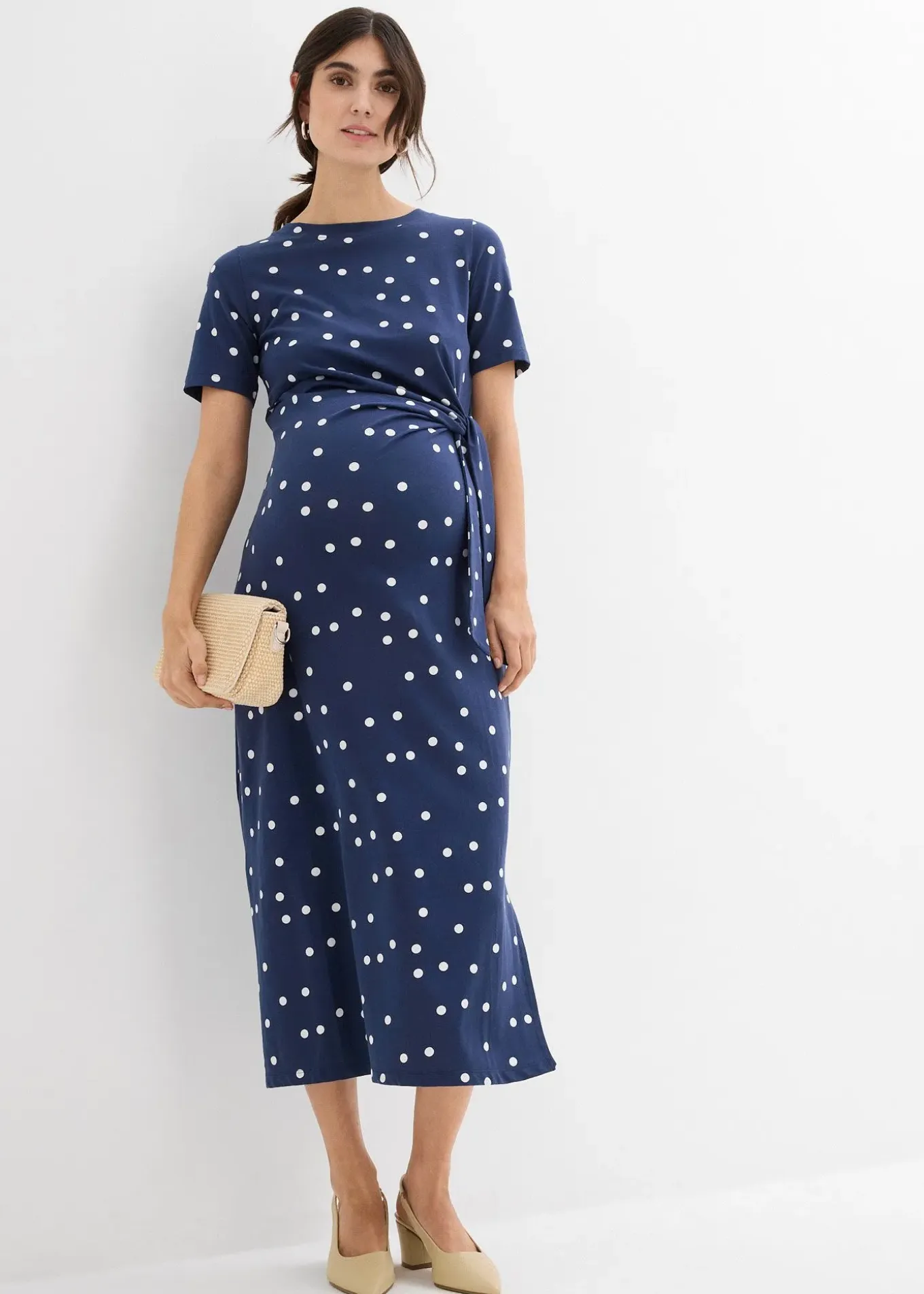 Robe midi de grossesse en jersey coton